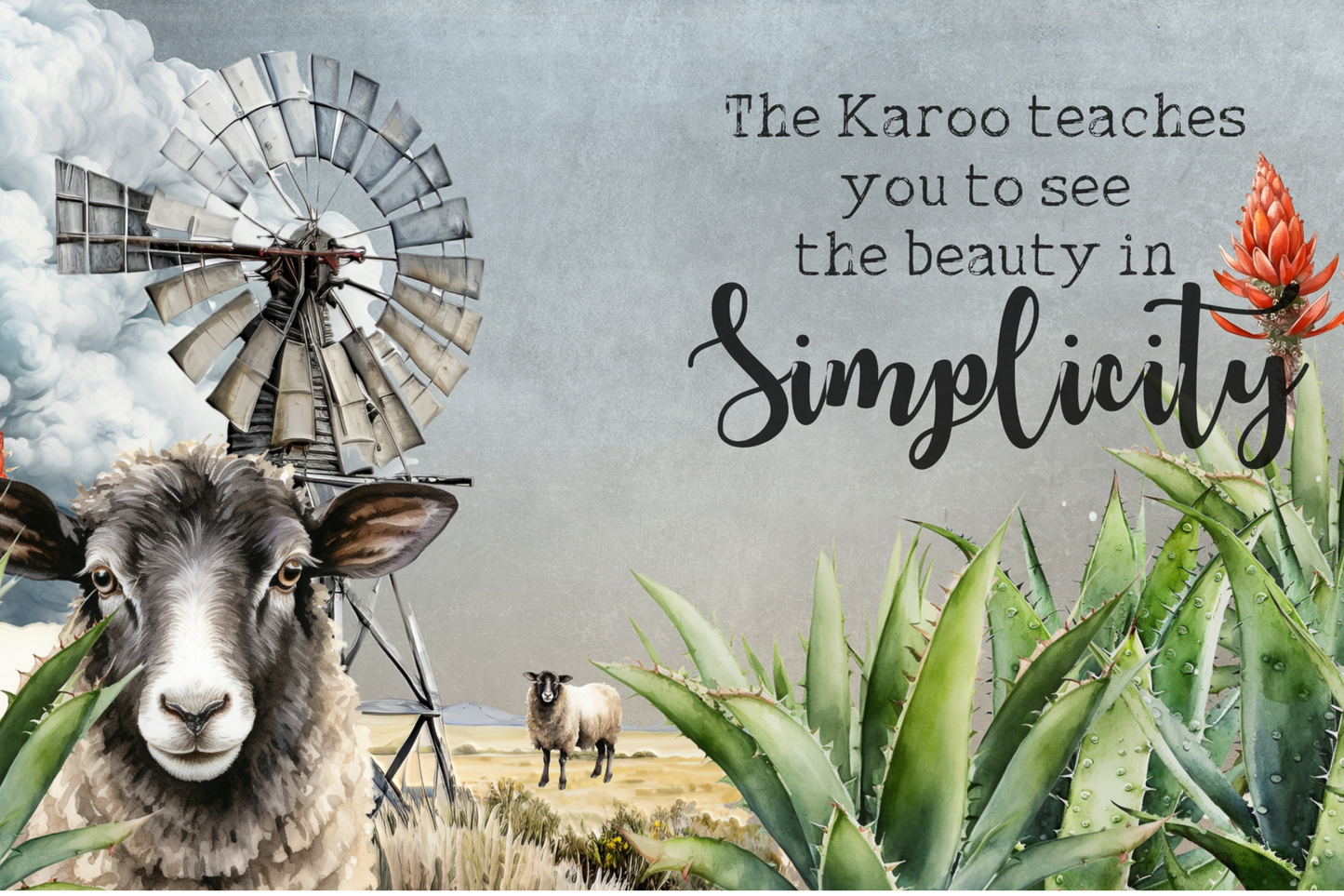 Printed Placemat Sheep Quote