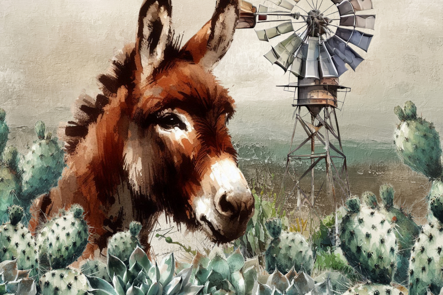 Printed Placemat Donkey