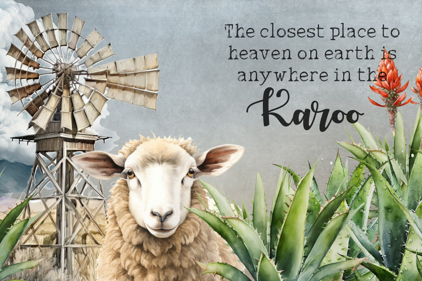 Printed Placemat Sheep Quote