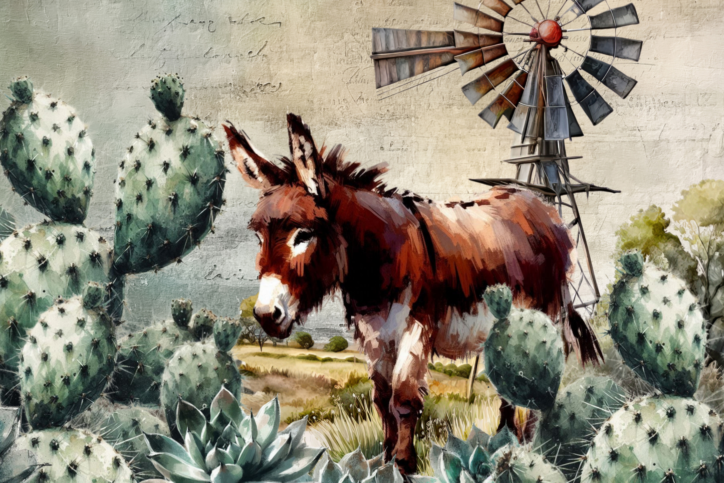 Printed Placemat Donkey