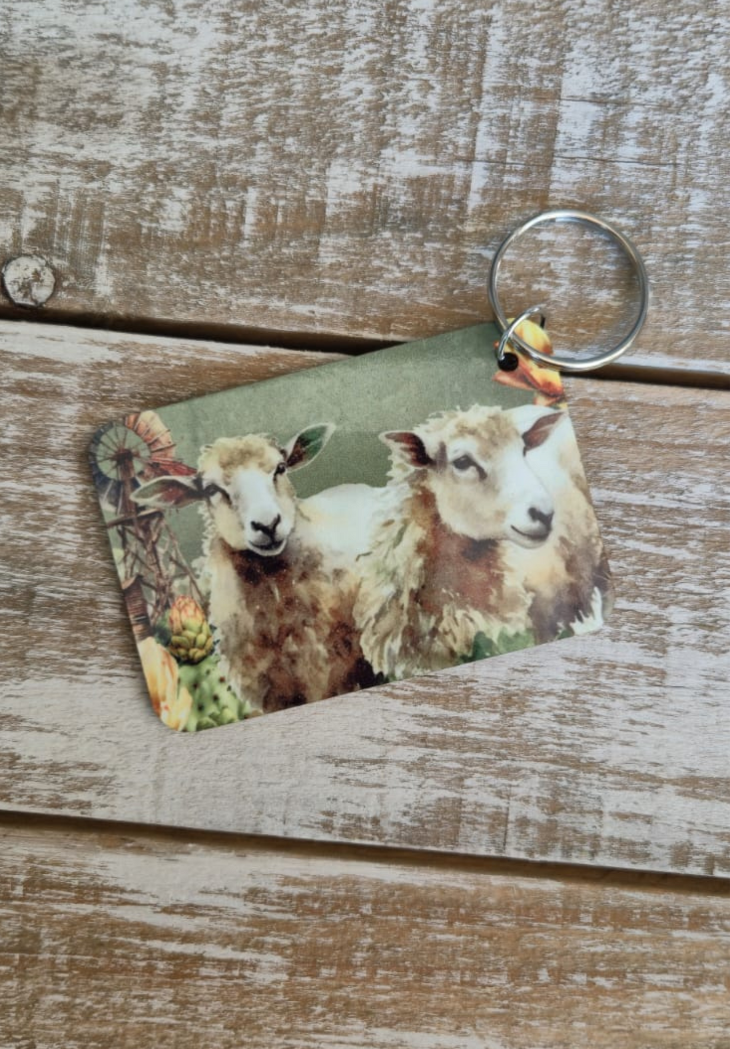 MDF Keyring Sheep
