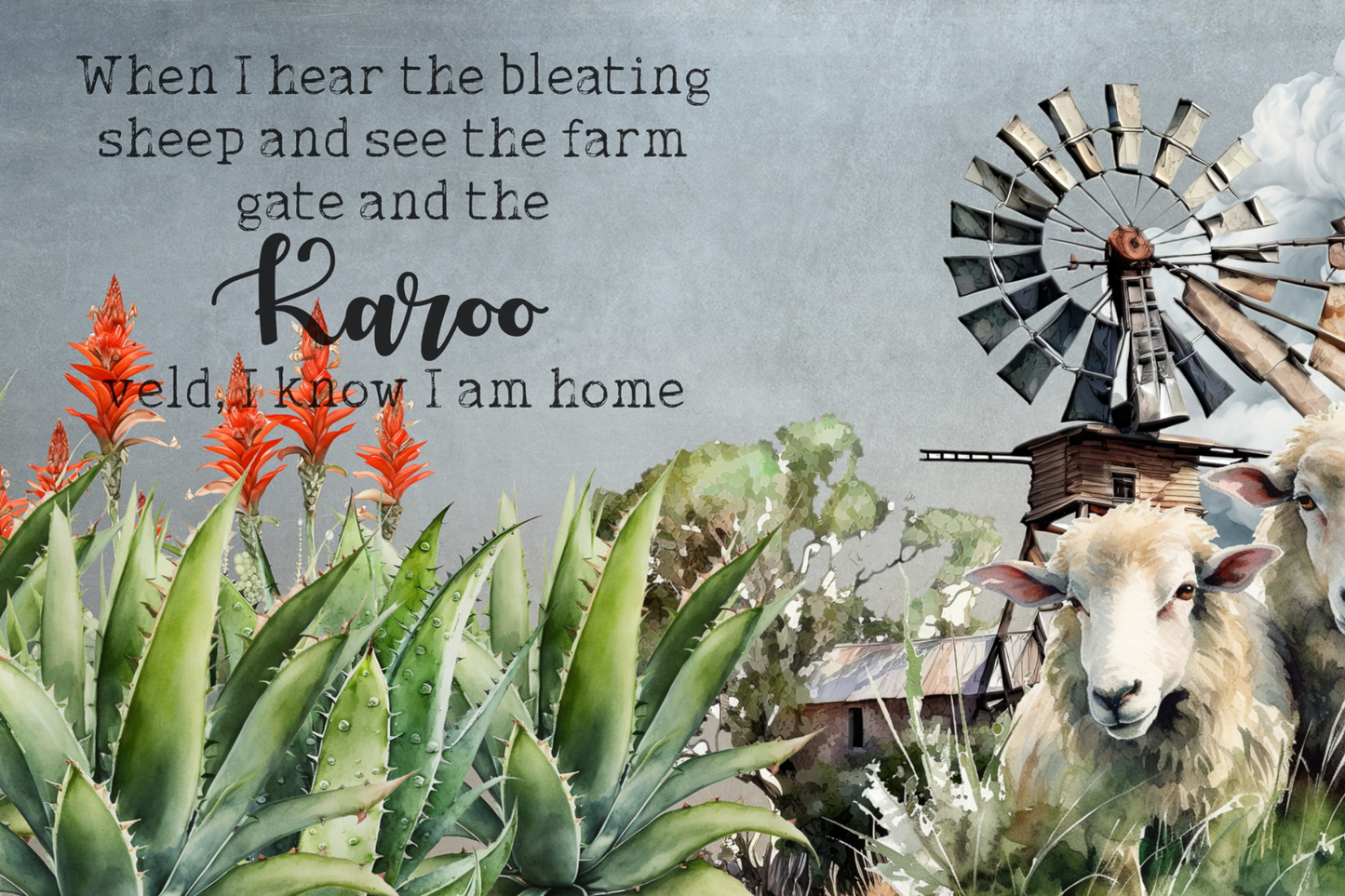 Printed Placemat Sheep Quote