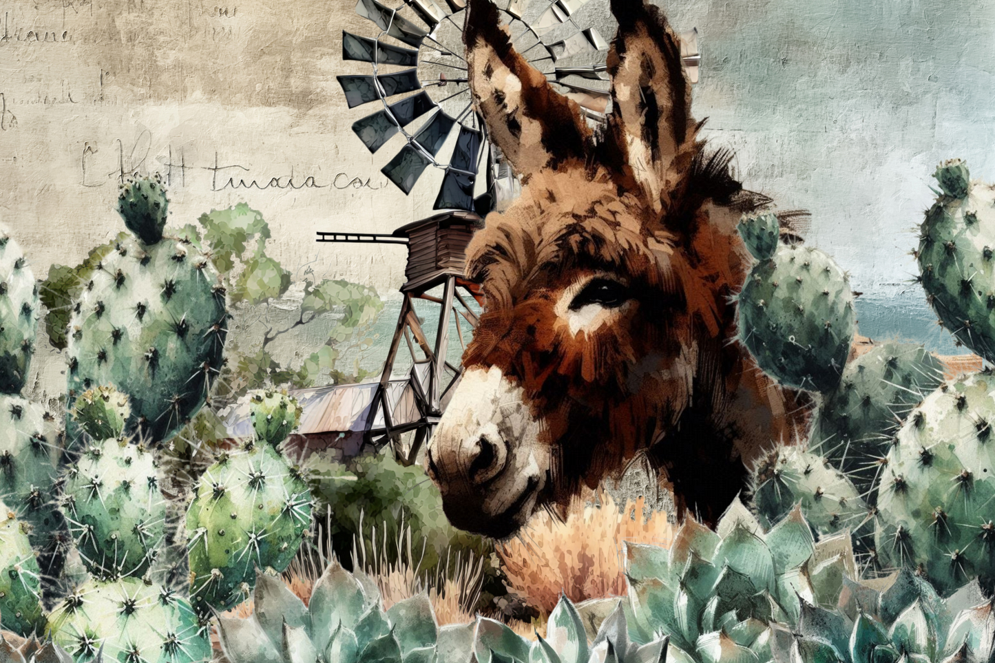 Printed Placemat Donkey