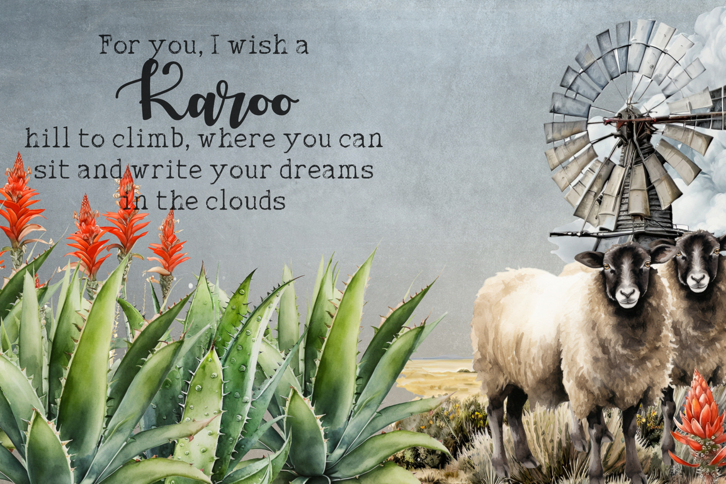 Printed Placemat Sheep Quote