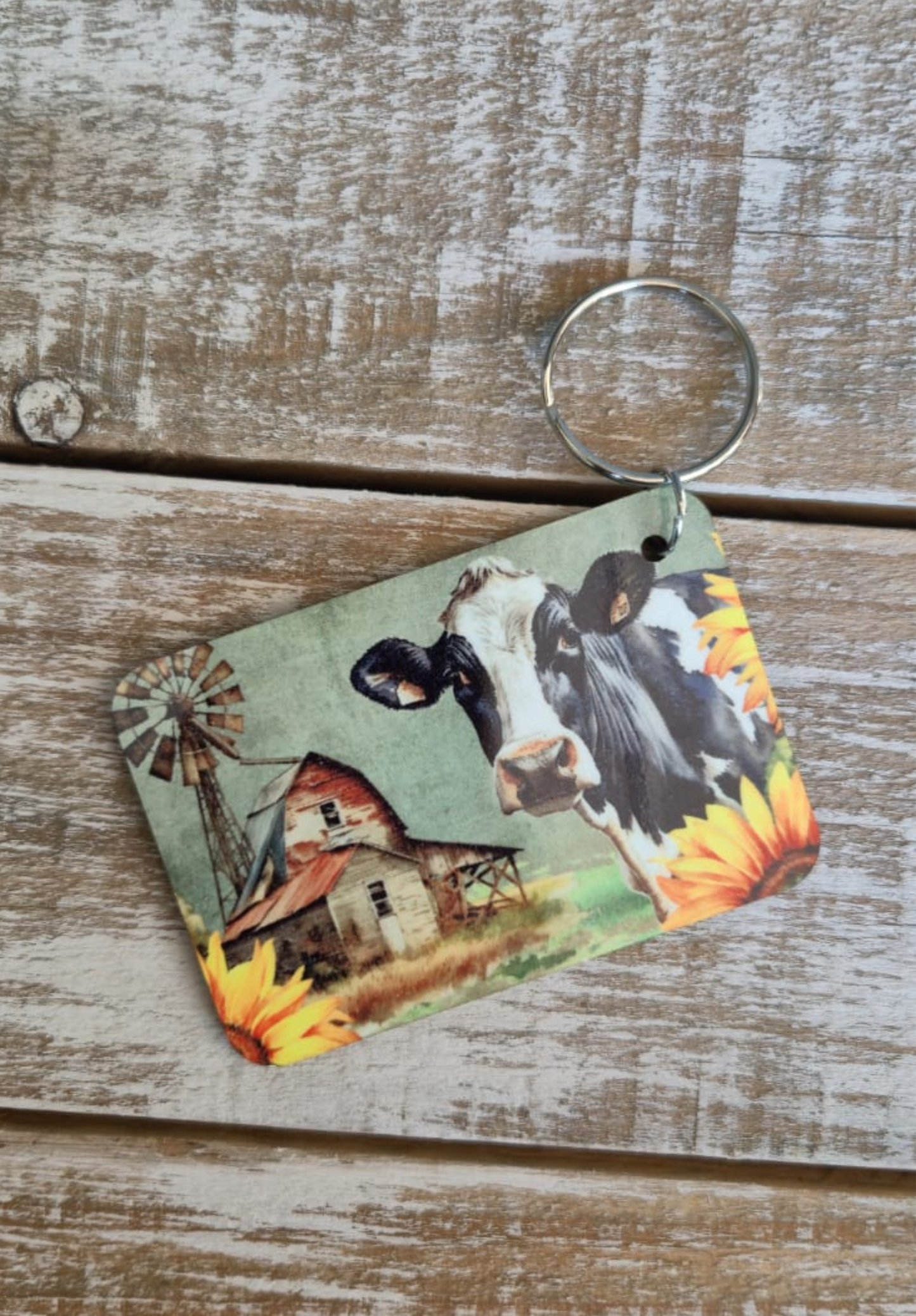 MDF Keyring Cows