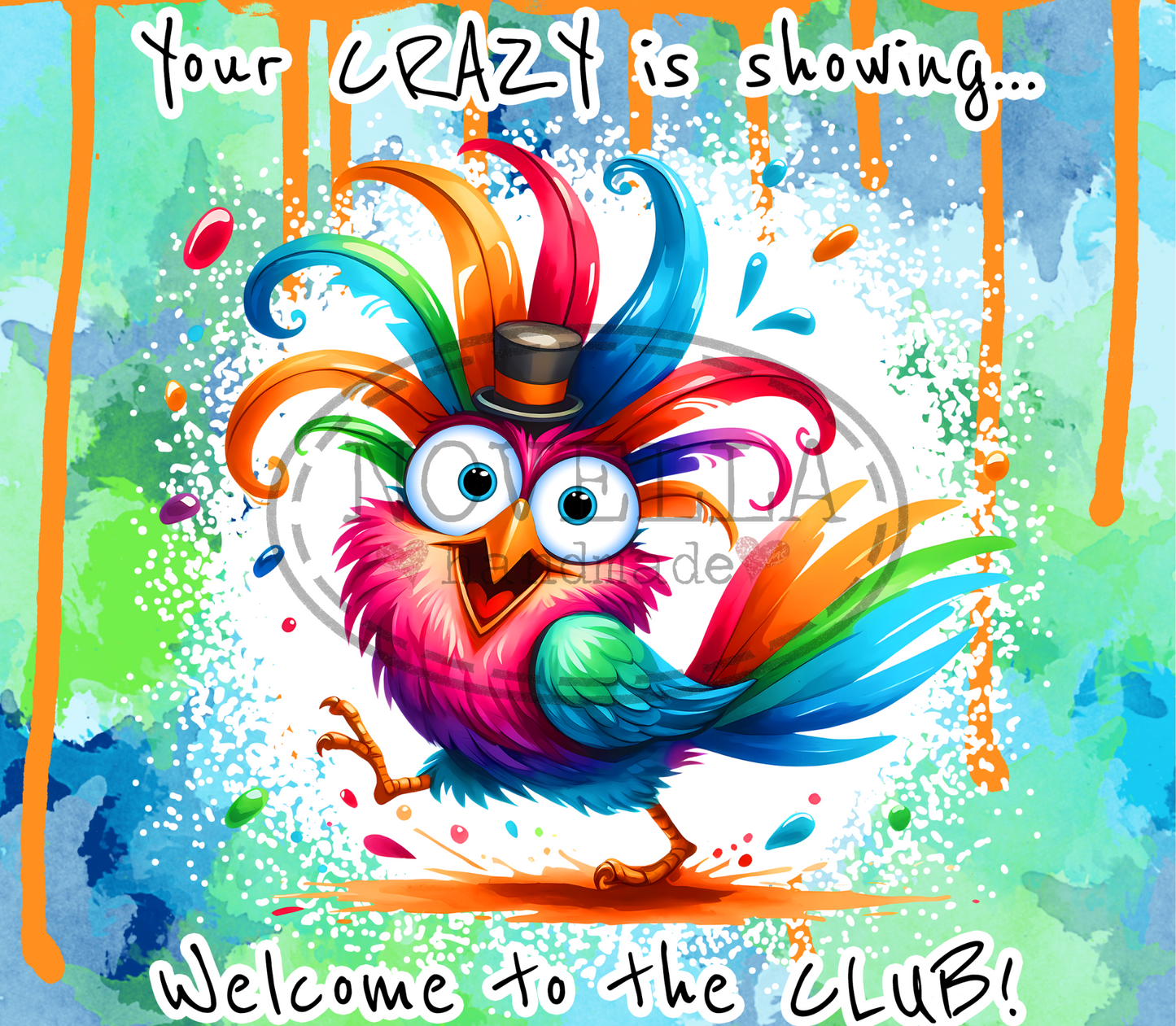 Skinny Tumbler 20oz - Crazy Birds