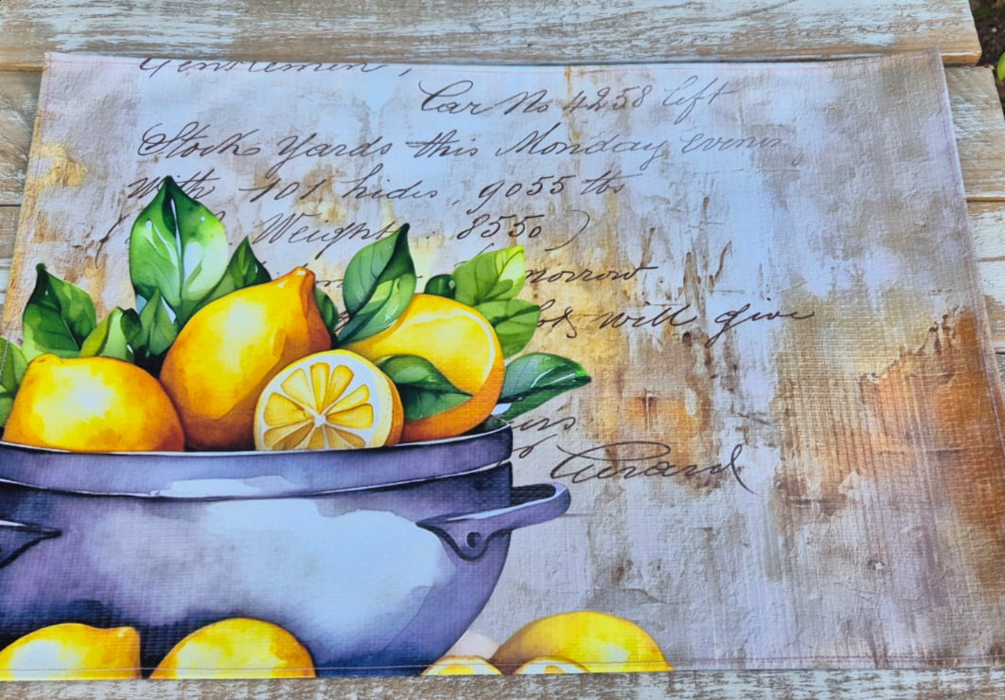 Printed Placemat Lemon
