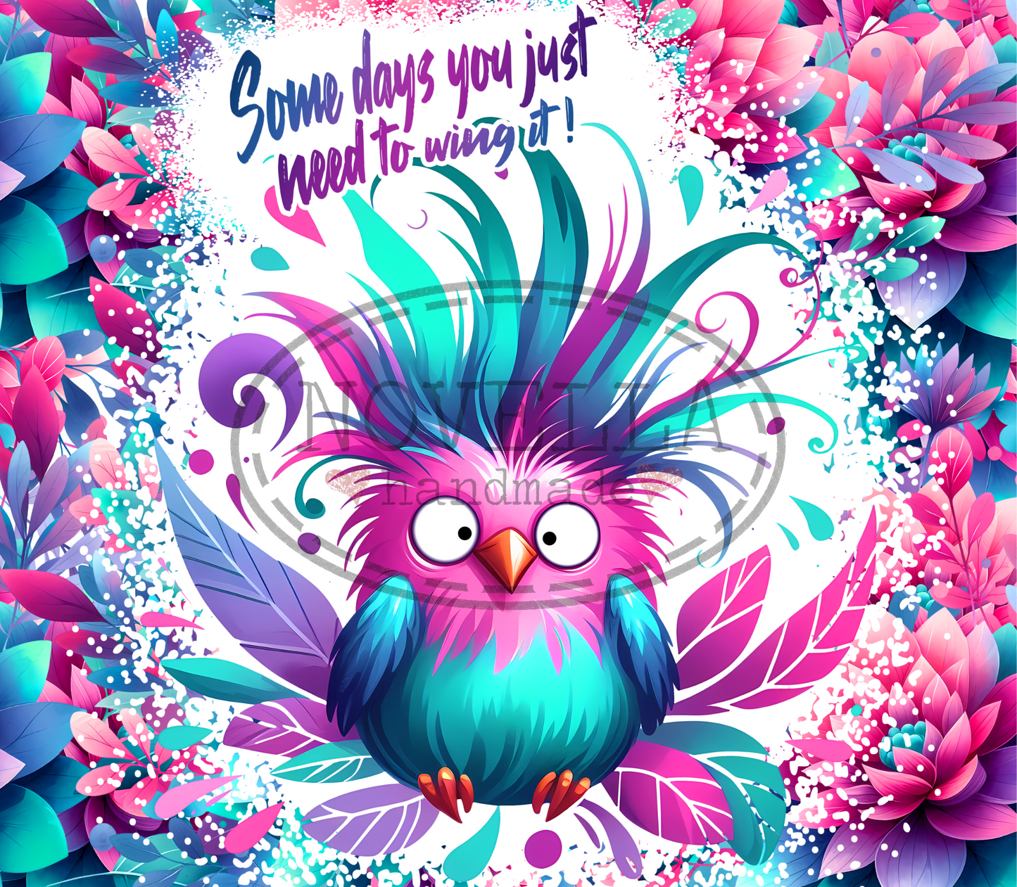 Skinny Tumbler 20oz - Crazy Birds