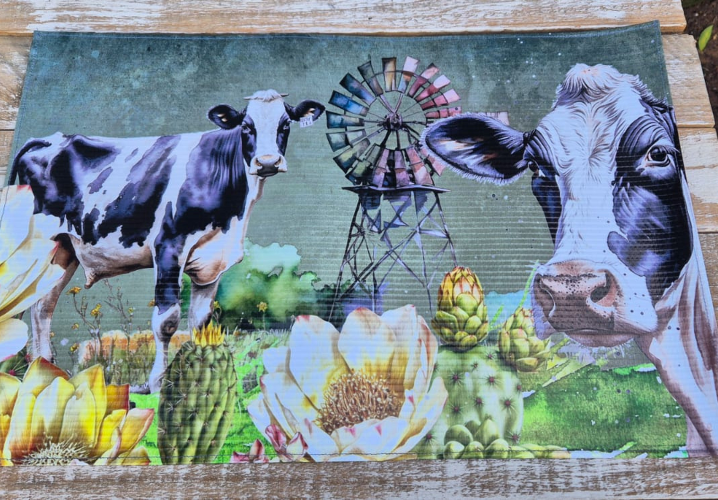 Printed Placemat Cows