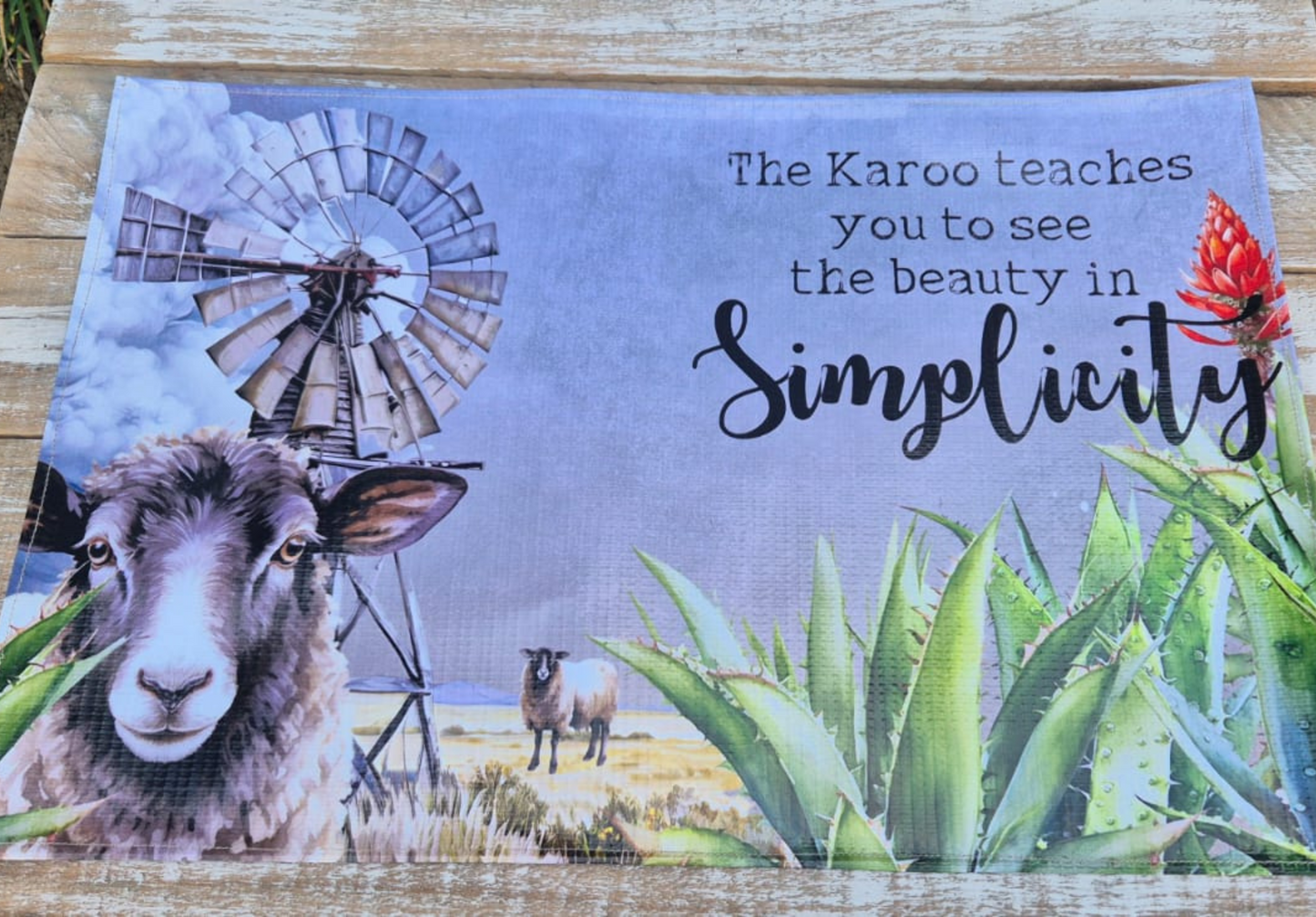 Printed Placemat Sheep Quote