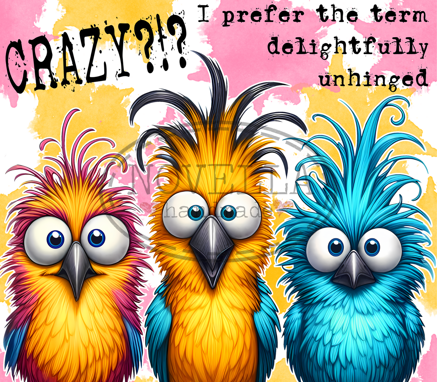 Skinny Tumbler 20oz - Crazy Birds