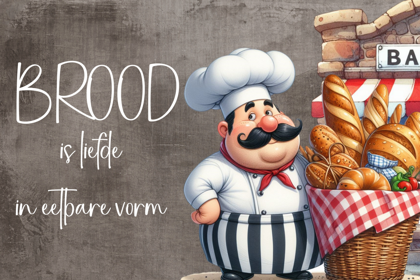 Printed Placemat Fat Chef