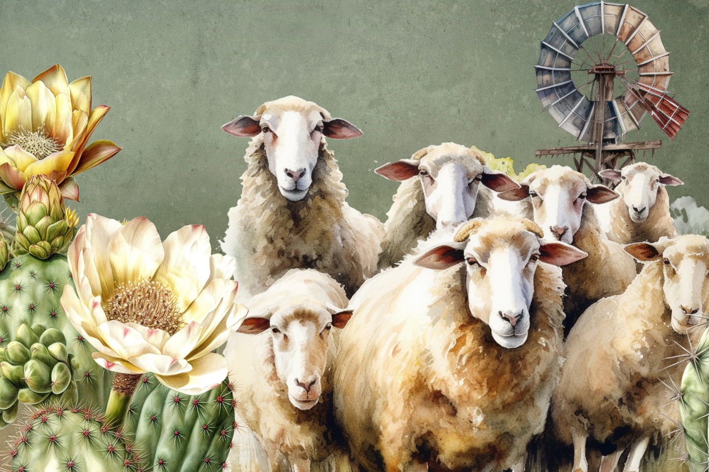 Printed Placemat Sheep Quote