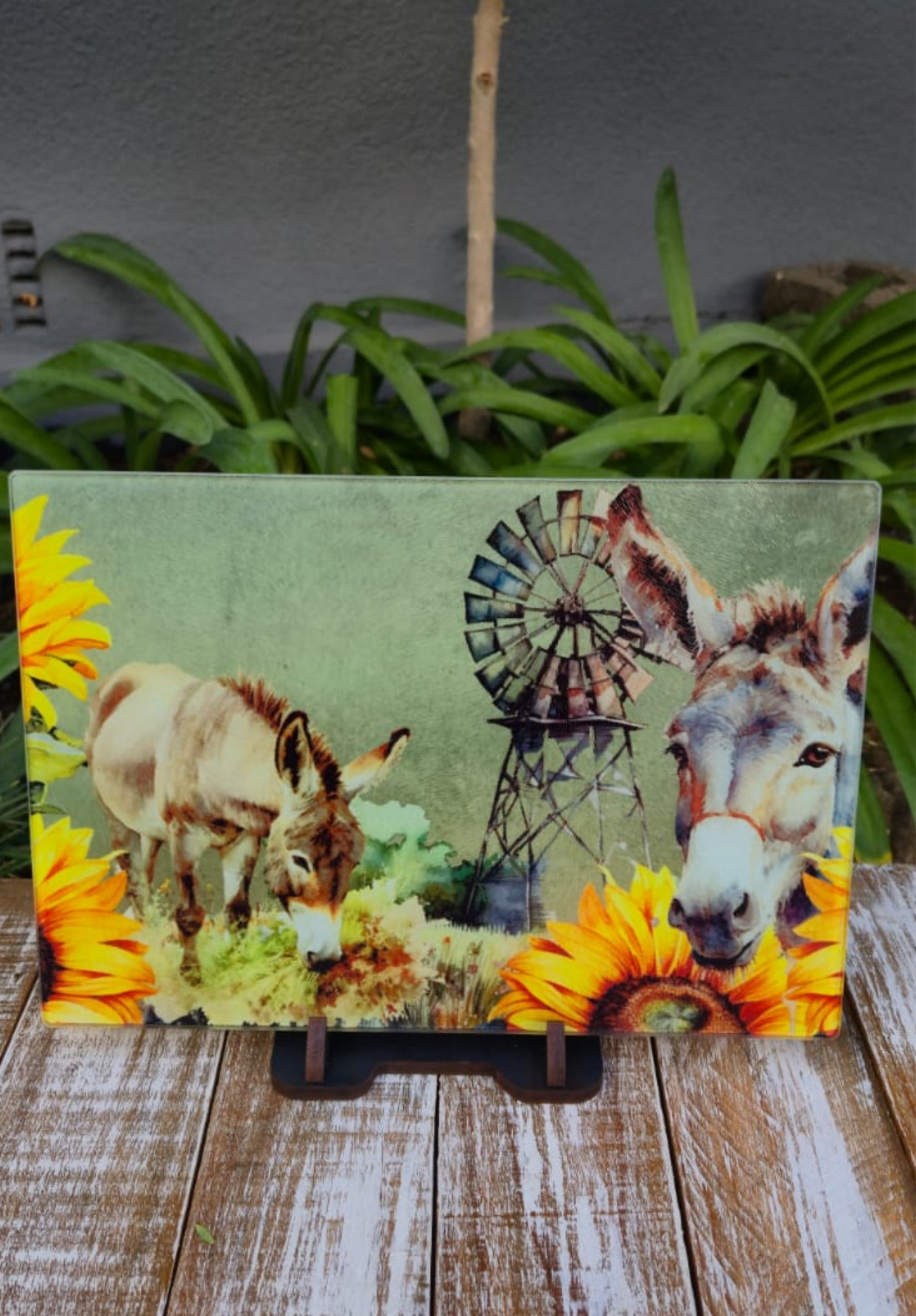 Glass Cutting Board Donkey