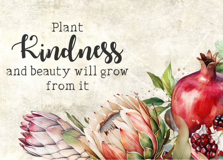 MDF Keyring Pomegranate