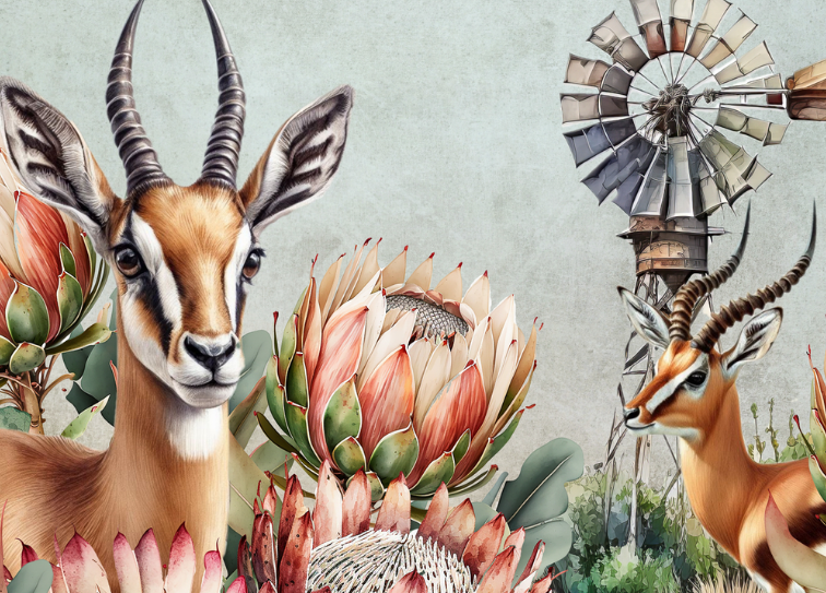 Glass Magnet Springbok