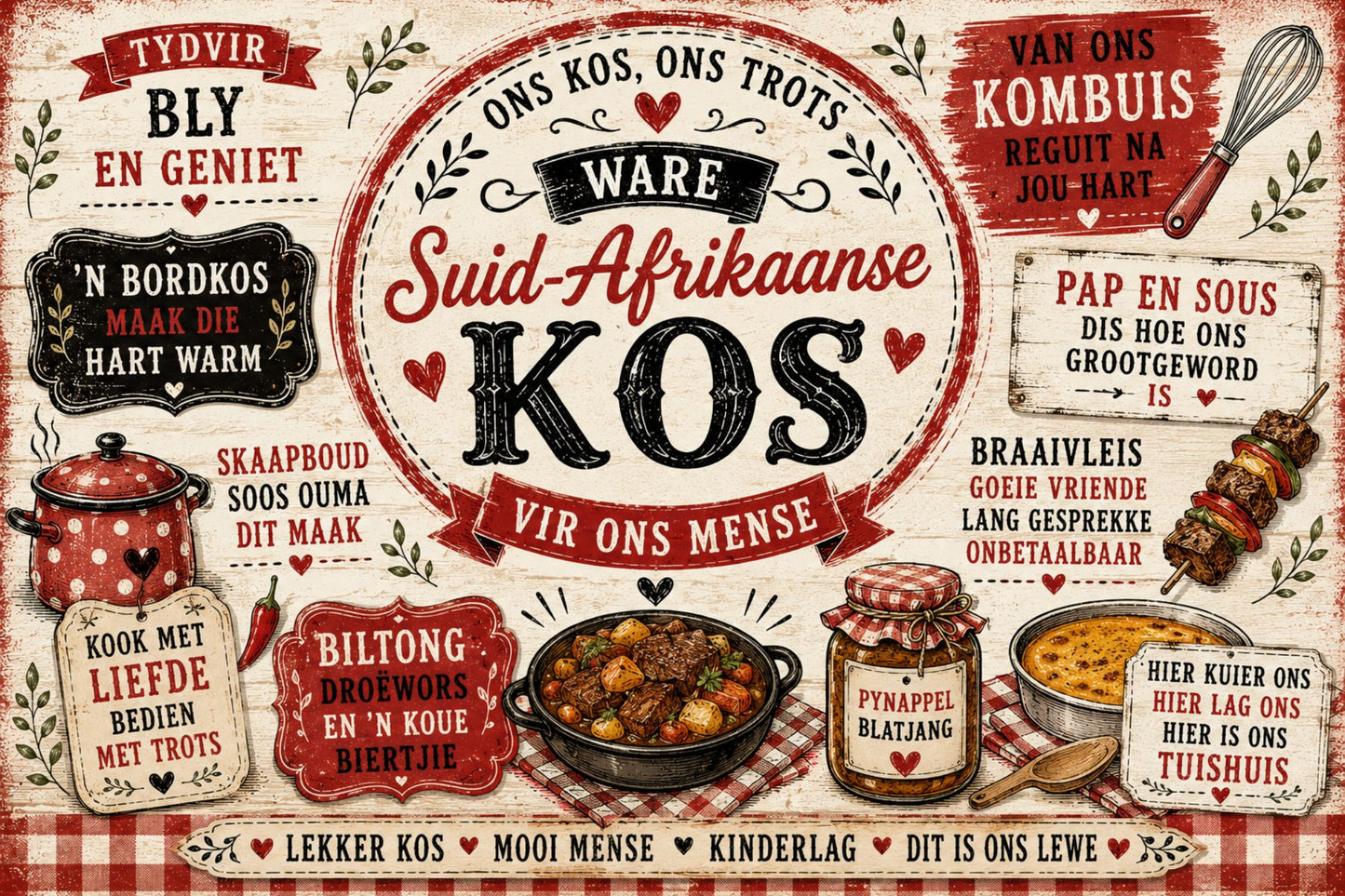 Printed Placemat South African Words