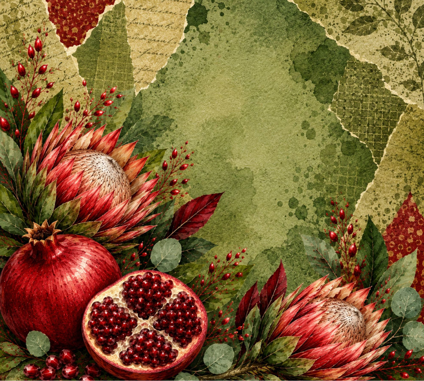 Oven Glove Pomegranate