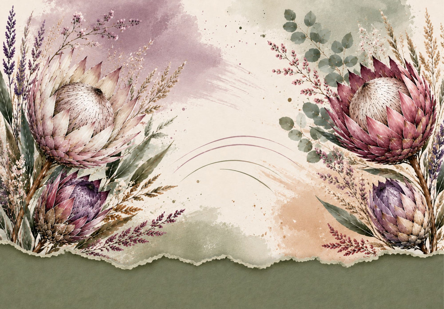 Glass Cutting Board Protea