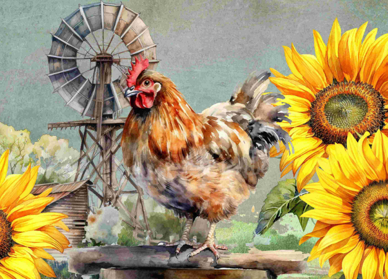 Glass Magnet Chicken