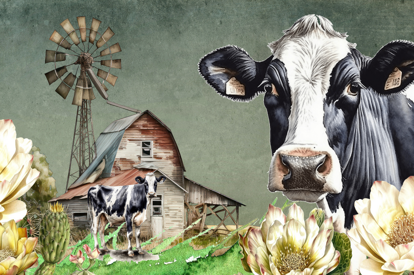 Printed Placemat Cows