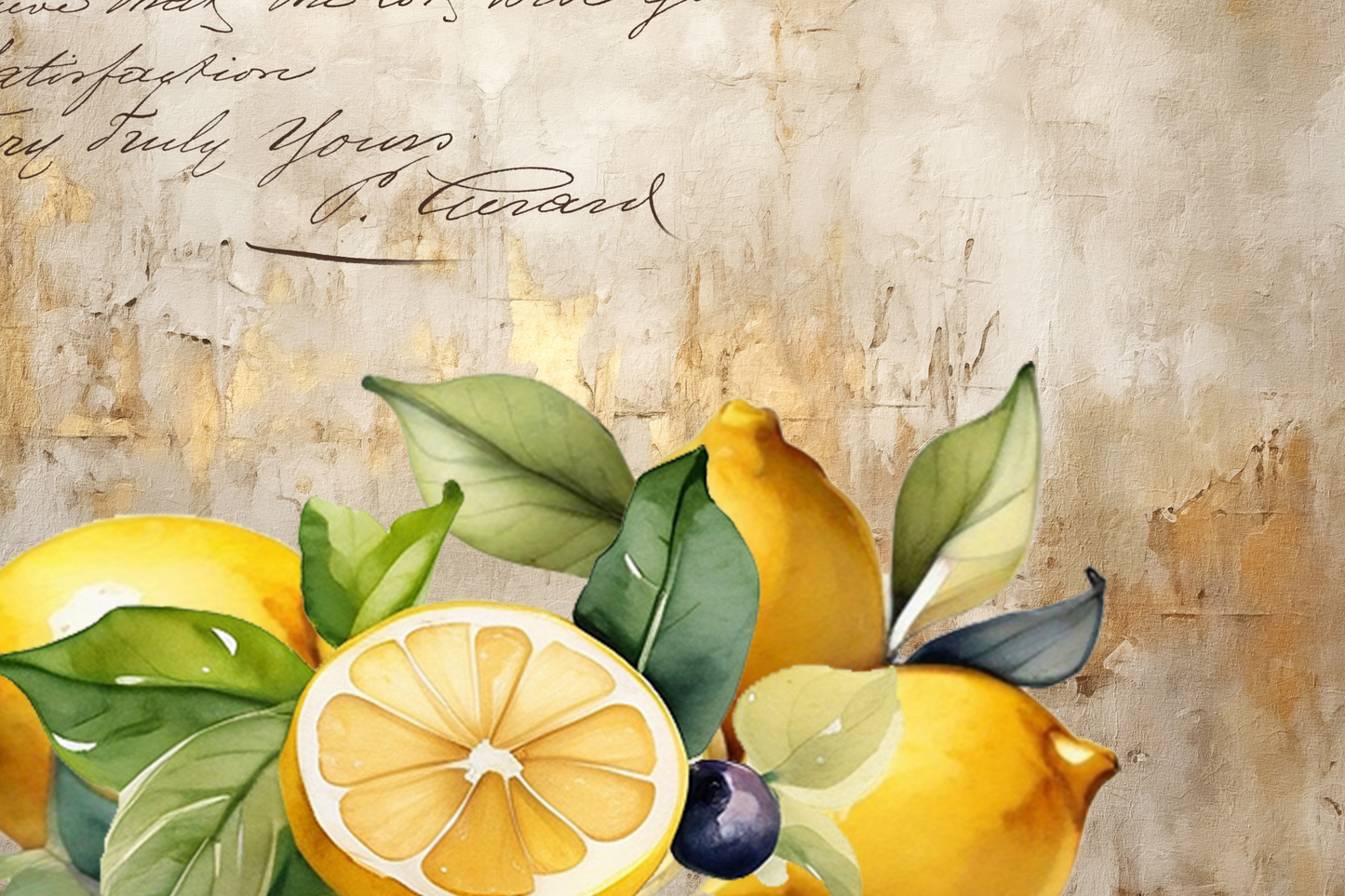Printed Placemat Lemon