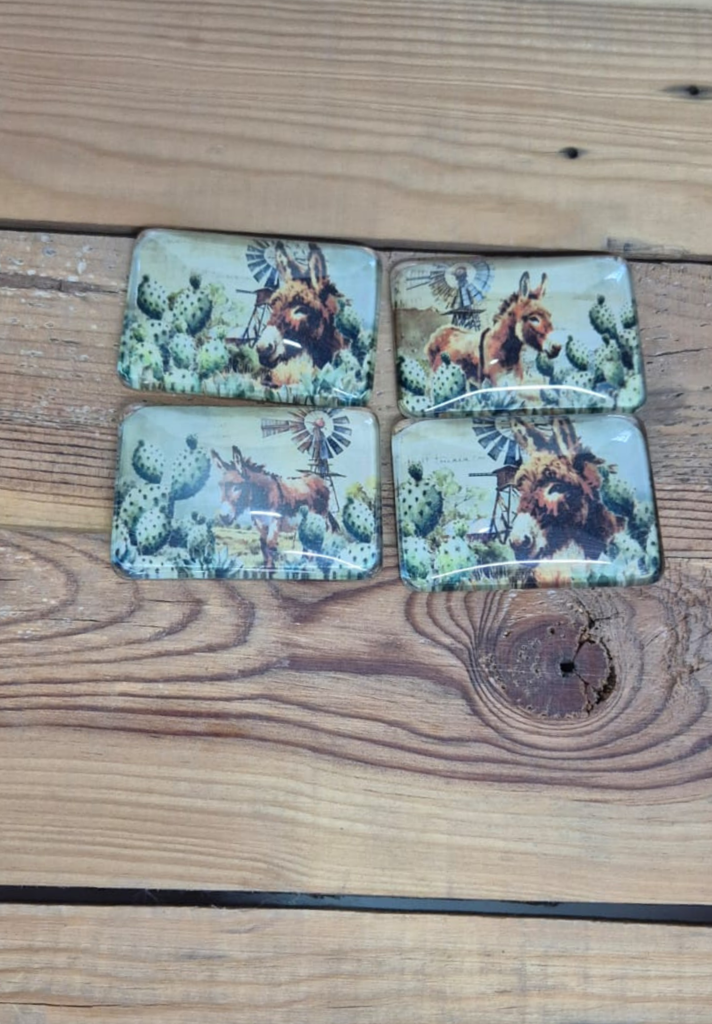 Glass Magnet Donkey