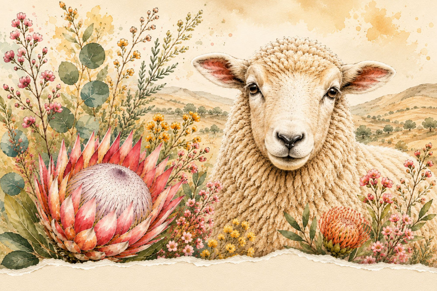 Printed Placemat Farm Life