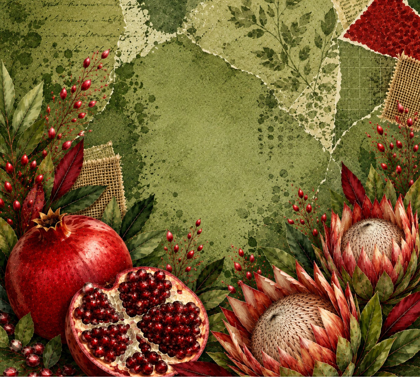 Oven Glove Pomegranate