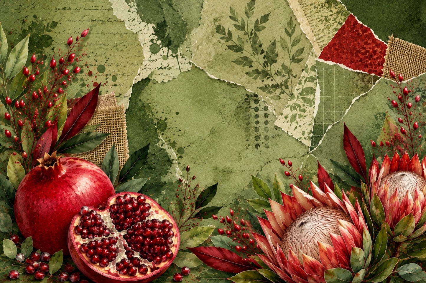 Printed Placemat Pomegranate