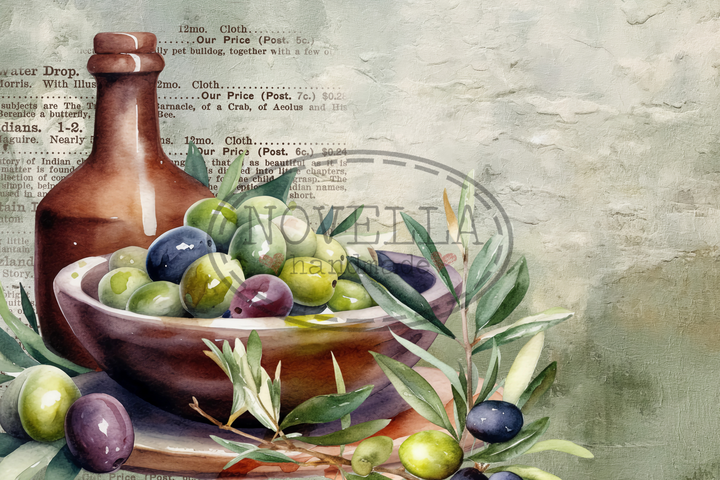 Printed Placemat Olives