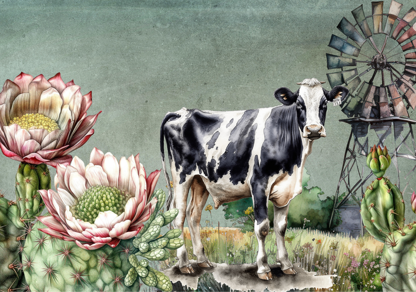 Glass Cutting Board Cows