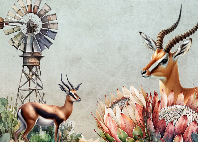 Glass Magnet Springbok