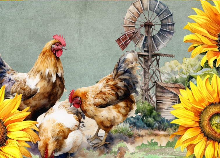 Glass Magnet Chicken