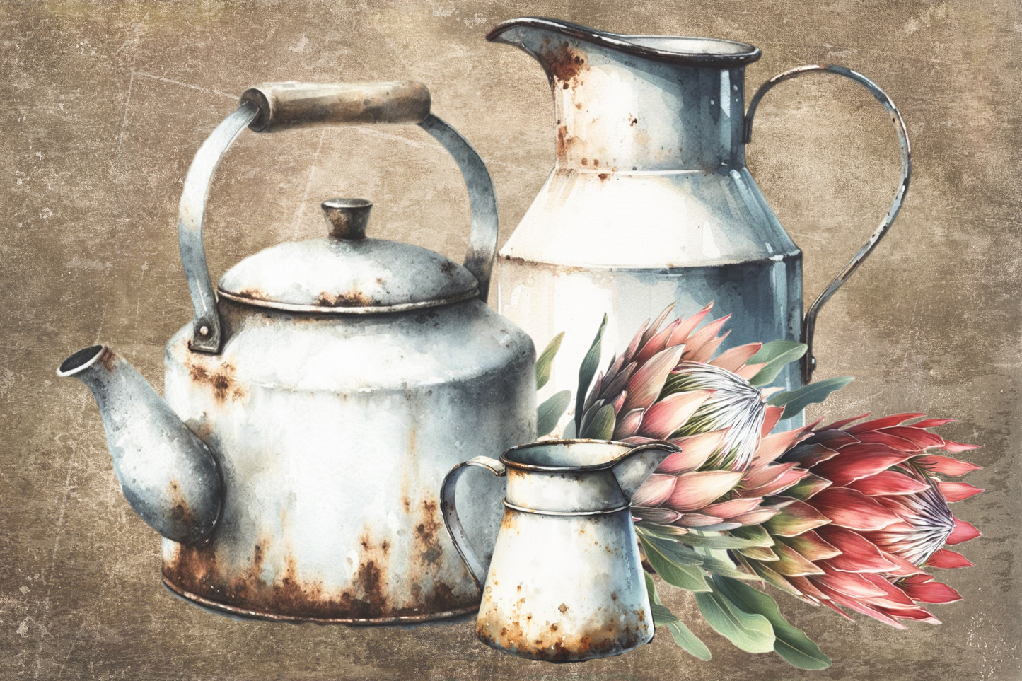 Printed Placemat Protea Enamel