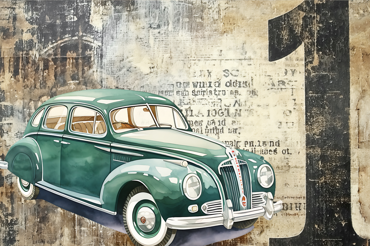 Neoprene Mousepad Vintage Cars