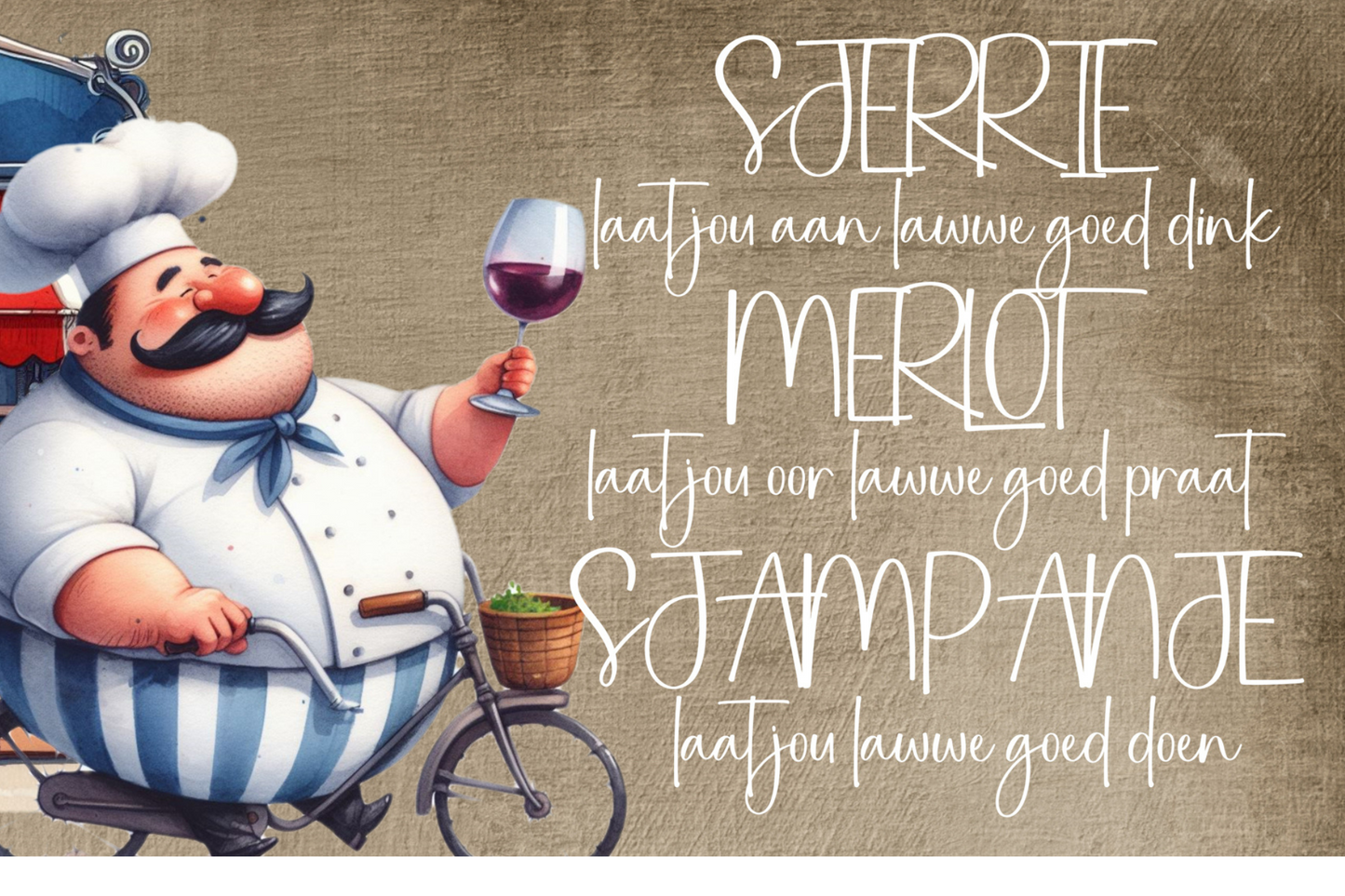 Printed Placemat Fat Chef