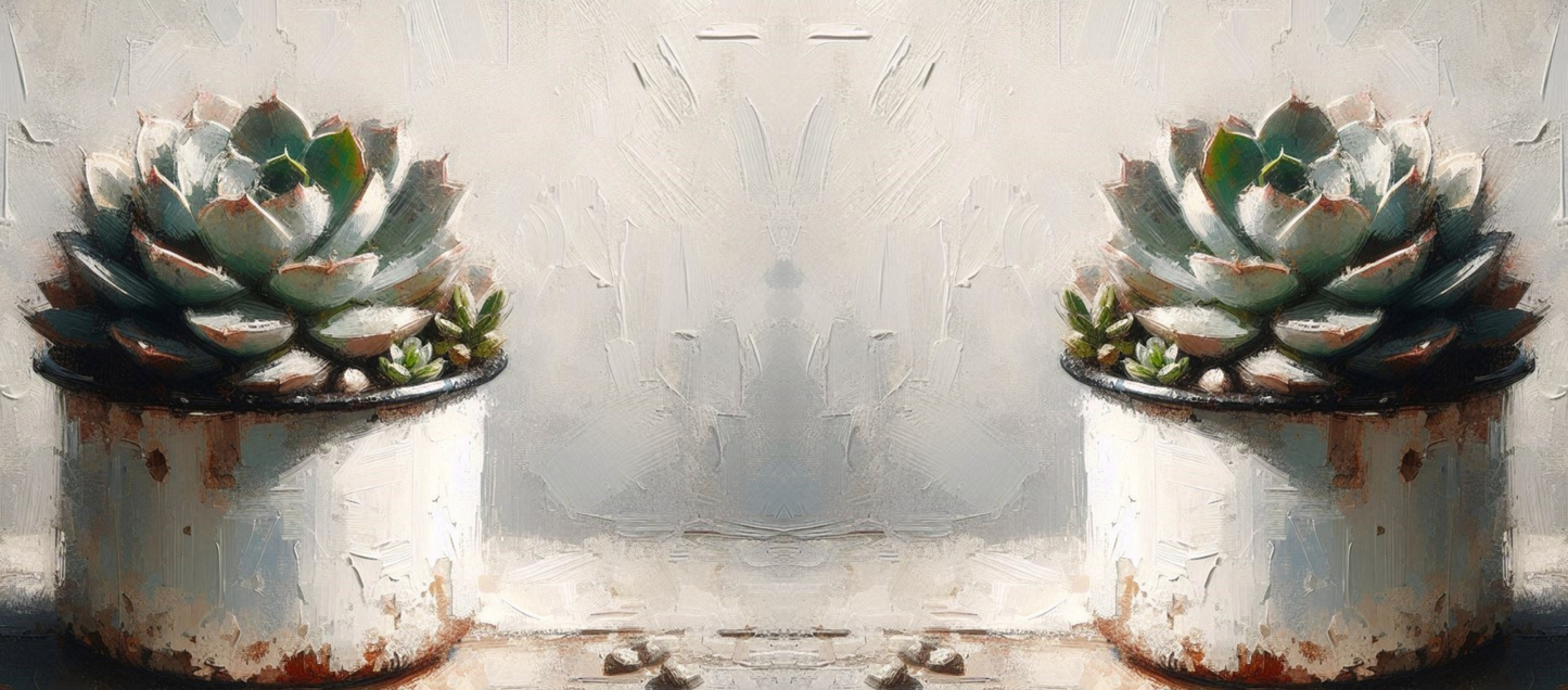 Two Tone Coffee Mug Succulent