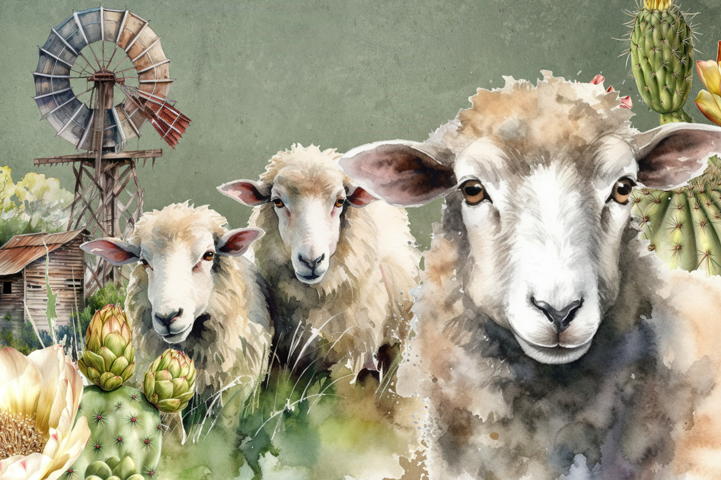 Printed Placemat Sheep Quote