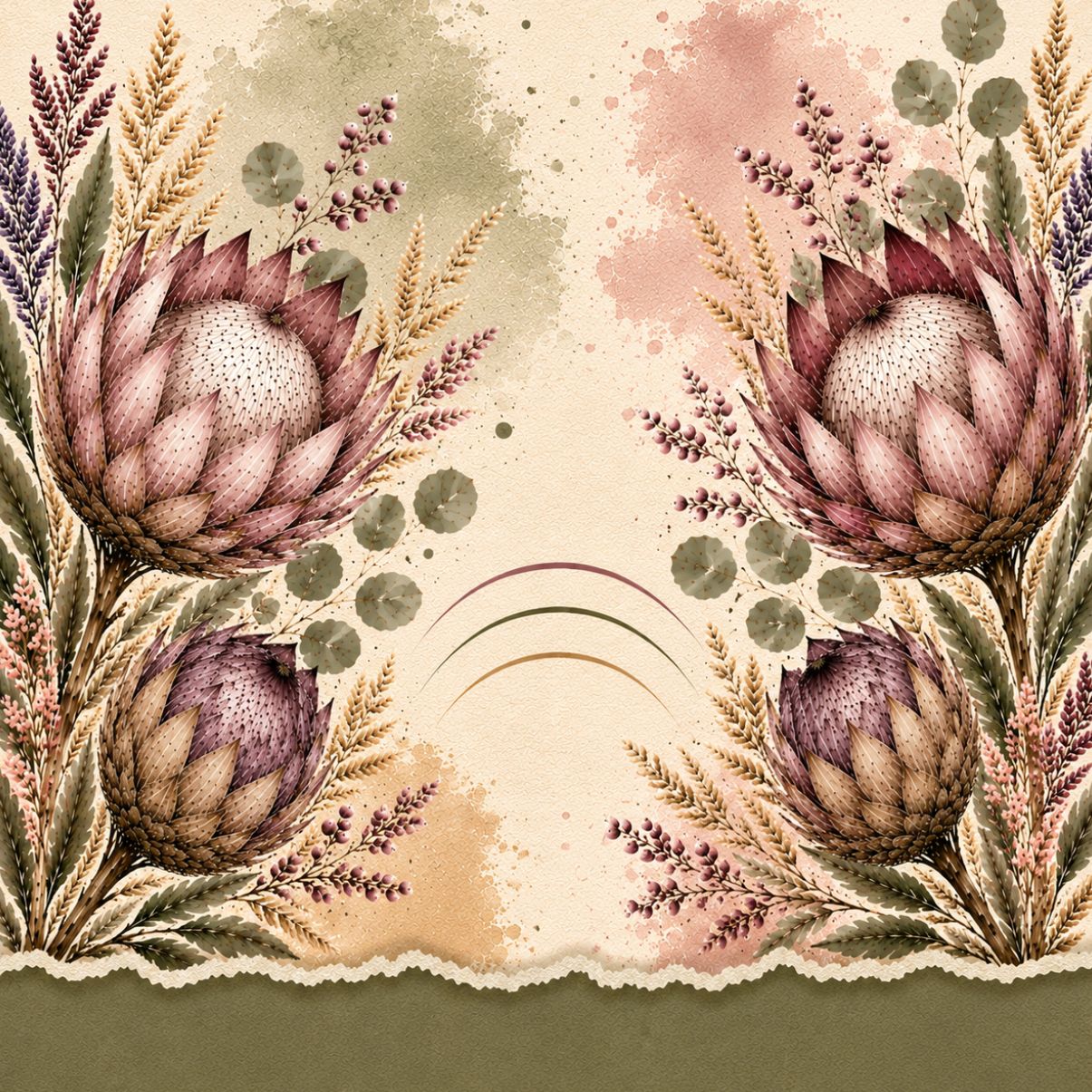 Ceramic Tile Protea