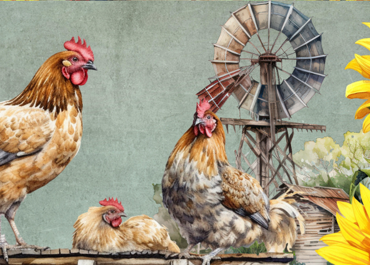 Glass Magnet Chicken