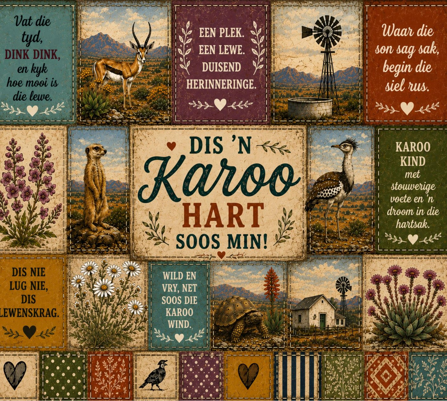 Oven Glove Karoo Patch