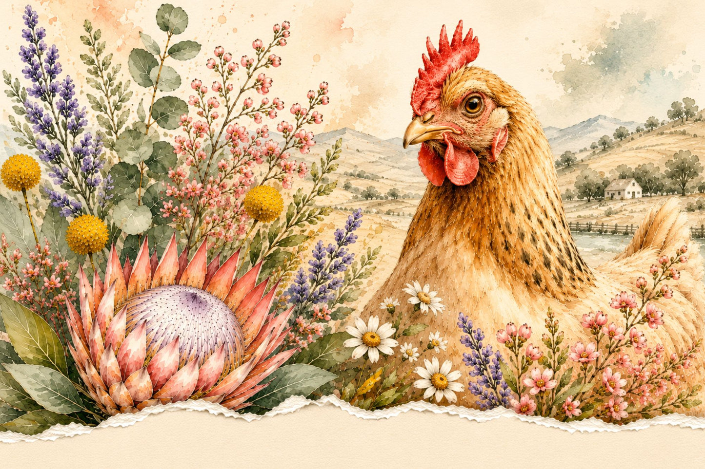 Printed Placemat Farm Life