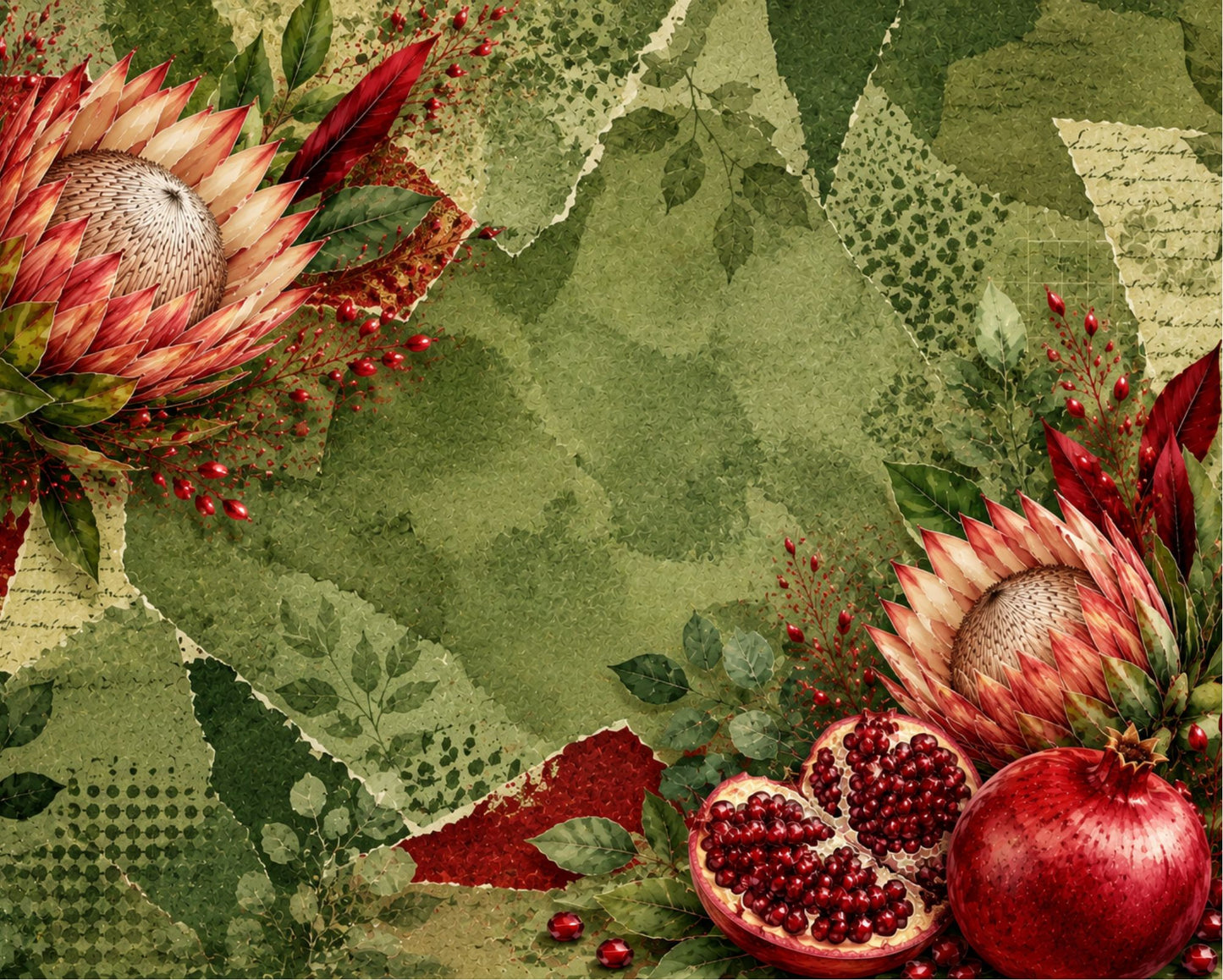 Ceramic Tile Pomegranate