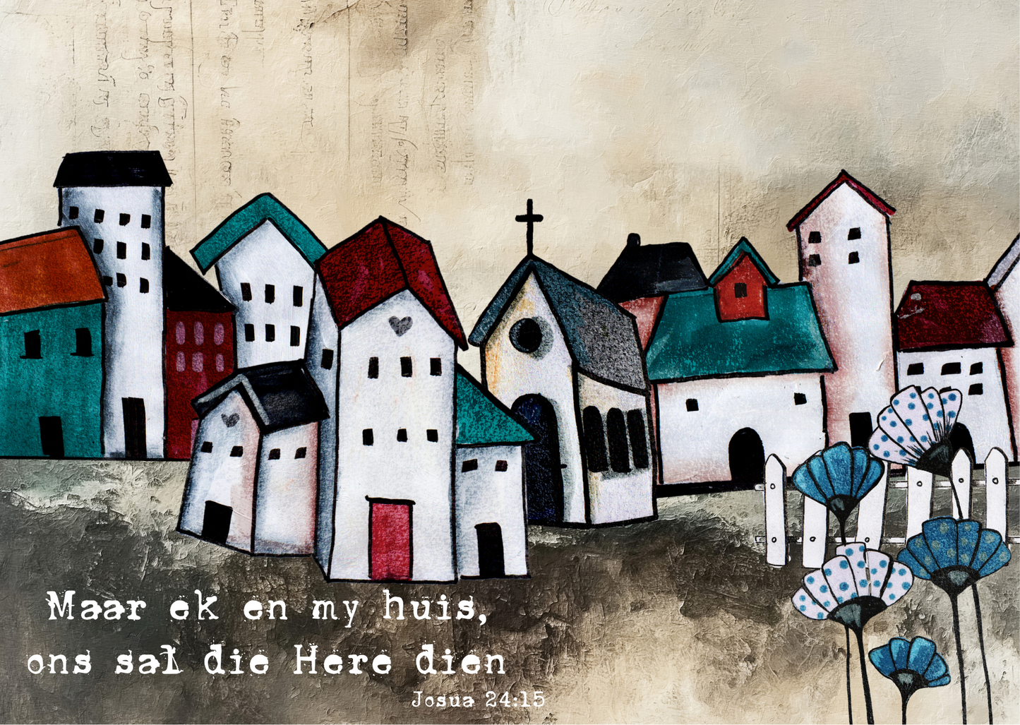 Neoprene Mousepad Artsy Little Houses