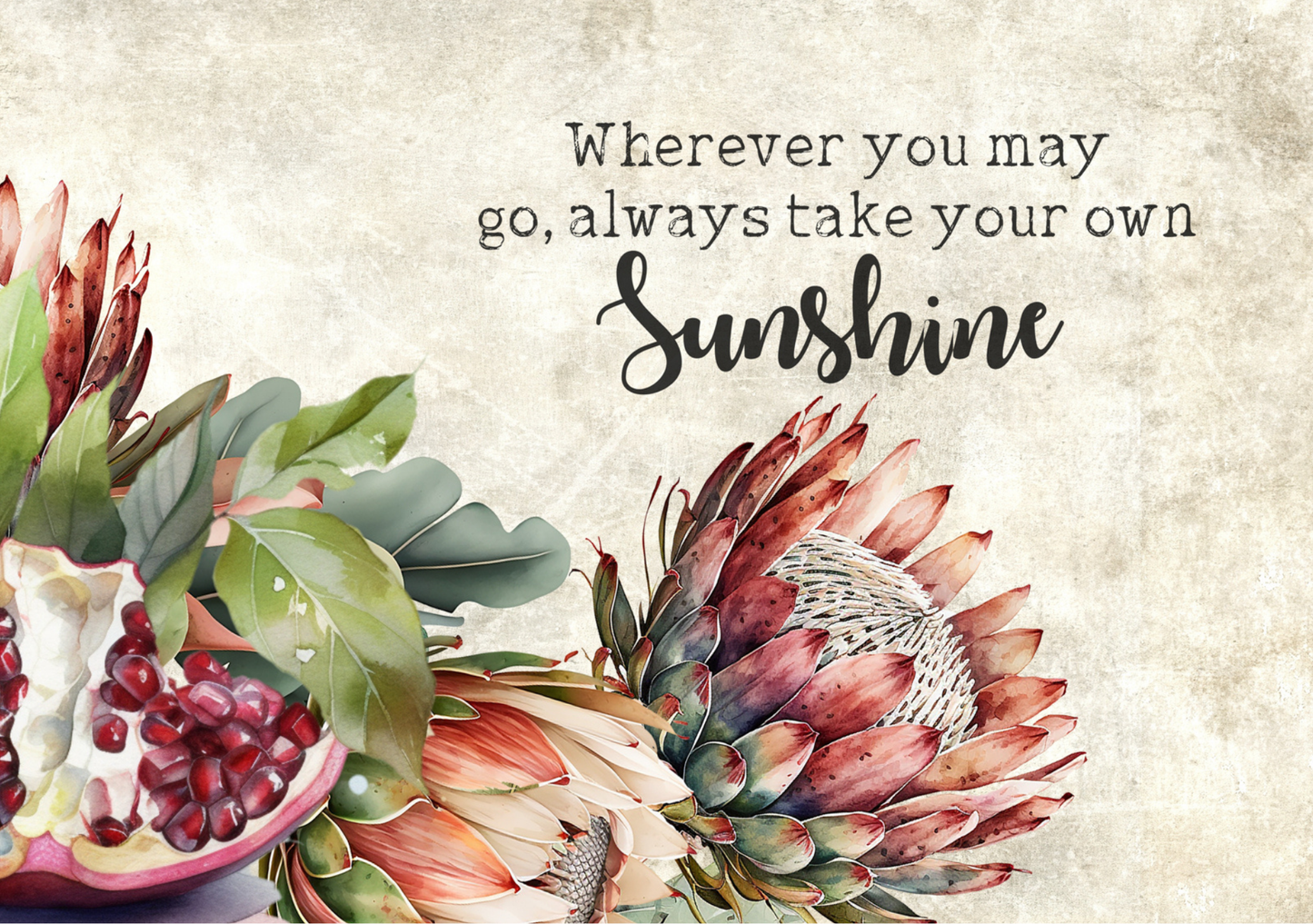 Glass Cutting Board Pomegranate