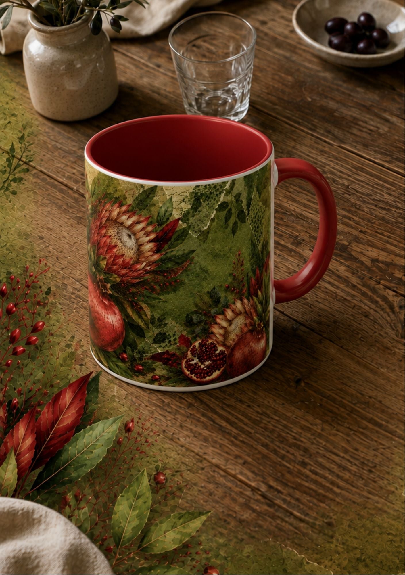 Two Tone Coffee Mug Pomegranate