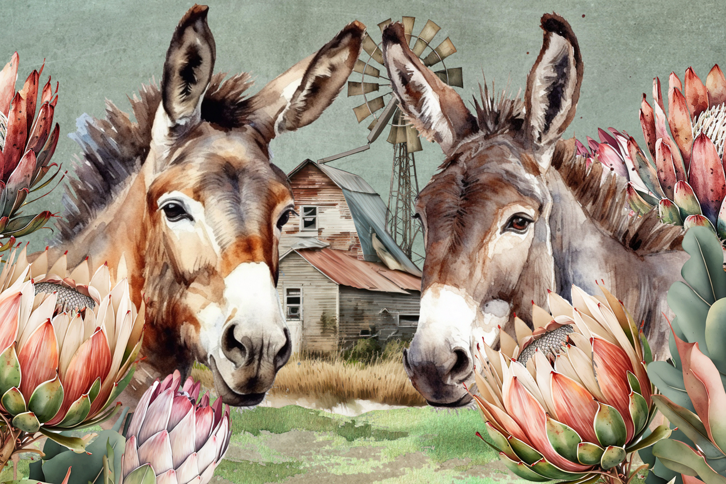 Printed Placemat Donkey