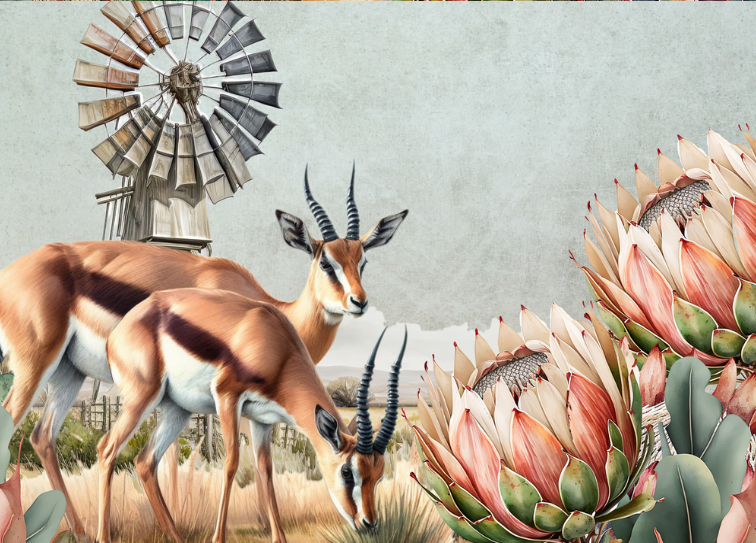 MDF Keyring Springbok