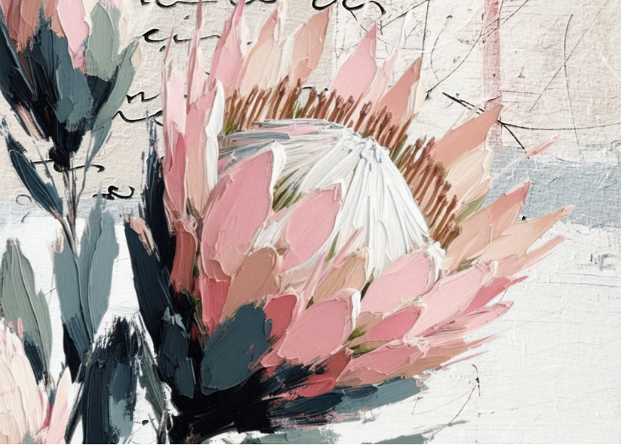 MDF Keyring Natural Protea